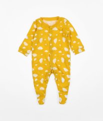 Žlutý overal s obláčky
