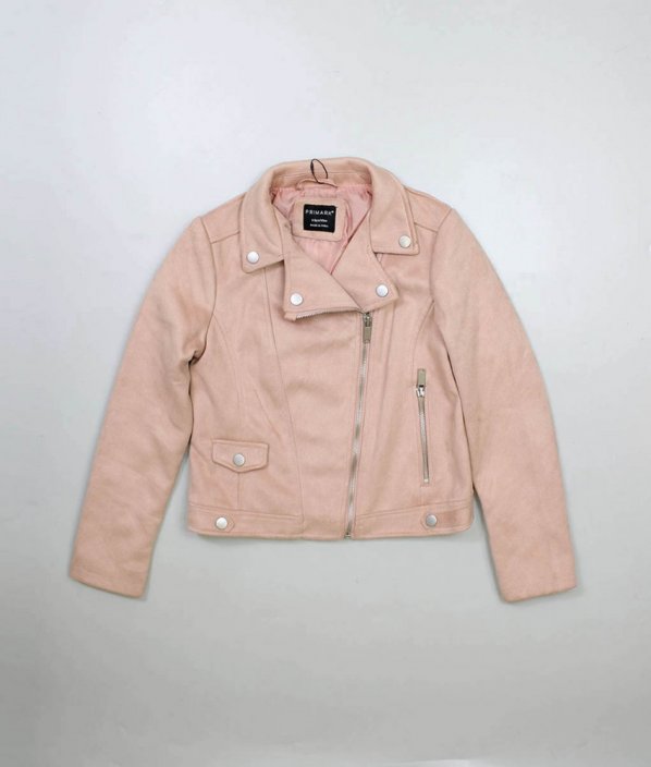 Růžová velurová bunda jaro/podzim PRIMARK