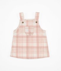 Bielo-ružová fleecová károvaná šatová sukňa GEORGE