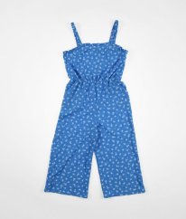 Modrý kalhotový overal s květy PRIMARK