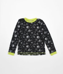 Čierne hebké tričko s vesmírom