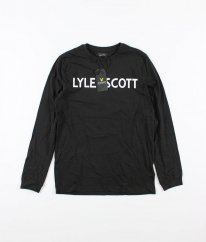 Černé triko s nápisem LYLE&SCOTT