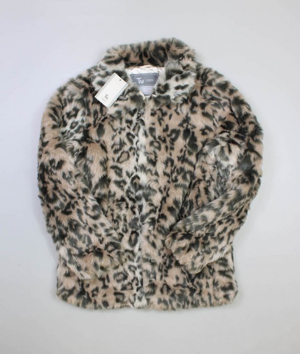 Leopardí plyšový kabát TU