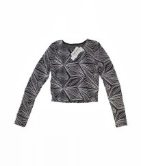Černostříbrná třpytivá halenka MATALAN