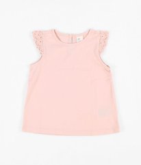 Rúžové tričko s čipkou H&M