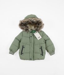 Mätová zimná bunda s kožúškom C&A