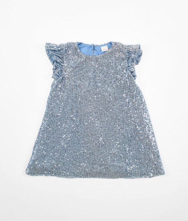 Svetlomodré flitrové šaty so spodničkou NEXT