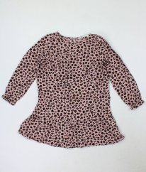 Růžové leopradí manšestrové šaty H&M