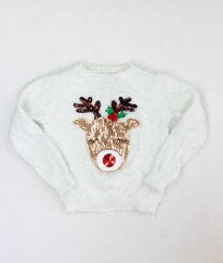 Smetanový chlupatý vánoční svetr PRIMARK