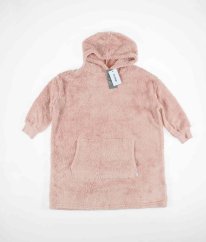 Růžová plyšová oversize mikina GEORGE