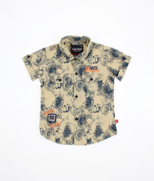 Béžovomodrá košeľa CATMINT