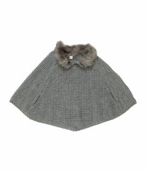 Šedé silné svetrové pončo s flitry NEXT