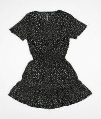 Černé šaty s puntíky NEW LOOK