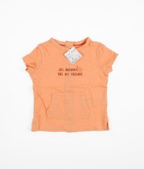 Oranžové tričko s nápisom KIABI
