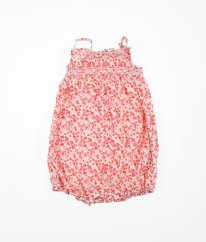 Růžovobílý overal s květy z biobavlny H&M