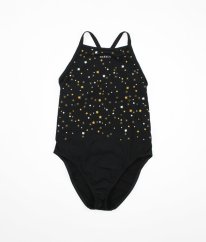 Černé plavky s hvězdičkami DECATHLON