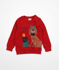 Červená silnější vánoční mikina LILY & DAN