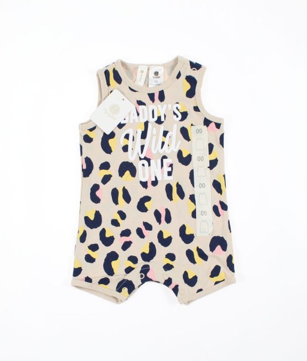 Béžový overal so vzorom DYMPLES