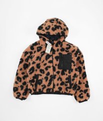 Hnědá leopardí beránková bunda GEORGE