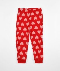 Červené pyžamové kalhoty se srdíčky F&F