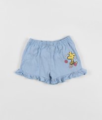 Modré kraťasy s volánikmi PEANUTS