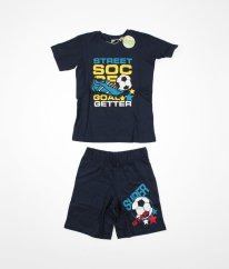 Tmavě modré tričko a kraťasy z biobavlny BONPRIX