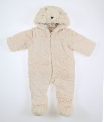 Béžová plyšová zimní kombinéza F&F