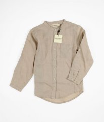 Béžovozelená lněná košile/halenka MARMAR COPENHAGEN