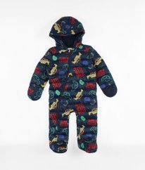 Tmavomodrá zimní kombinéza s auty F&F