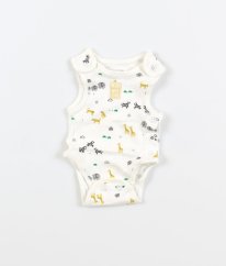Bílé body s nápisem a zvířátky  GEORGE (1,8kg)