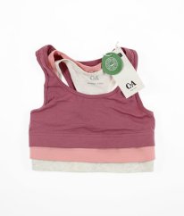 Sada 3 ks barevných topů/podprsenek (obvod 56 pružný) C&A