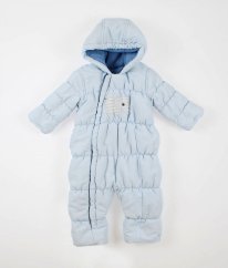 Svetlo modrá zimná kombinéza so slonom MOTHERCARE