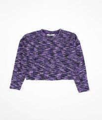 Fialkové oversize crop svetřík H&M