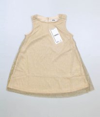 Zlaté šifónové třpytivé šaty se spodničkou GEMO