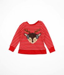 Červená proužkovaná vánoční mikina GEORGE