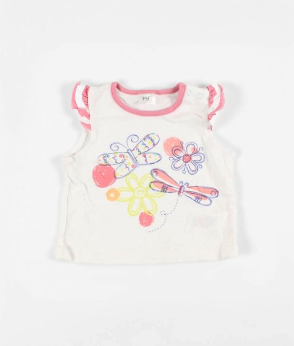 Biela blúzka s obrázkom F&F