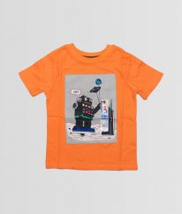 Pomerančové tričko s robotem GARANIMALS