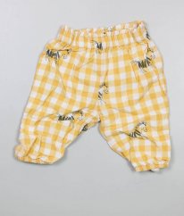 Žluté kostičkované lehké kalhoty MARKS & SPENCER