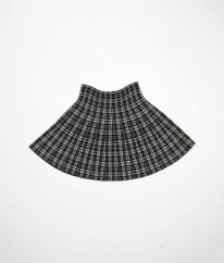 Čiernošedá károvaná teplá sukňa PRIMARK