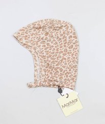 Béžovoskořicovorůžová leopardí čepička MARMAR COPENHAGEN