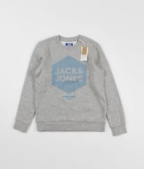 Šedá silnejšia mikina JACK & JONES