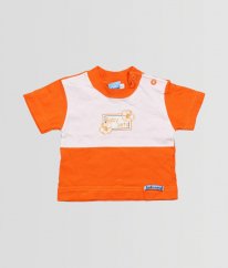 Oranžovobílé tričko