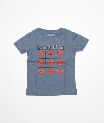 Modré tričko s obrázkami BABY NATION