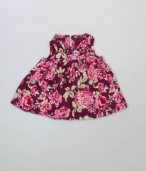 Fialová květovaná sukně z jemného manšestru GEORGE