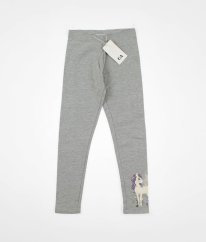 Světle šedé teplé legíny s jednorožem C&A