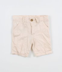 Světle béžové lehké plátěné kraťasy