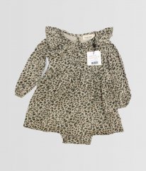 Béžovohnědé leopardí bodynkové šaty MARMAR COPENHAGEN