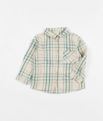 Béžová károvaná flanelová košile H&M