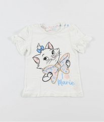 Bílé tričko s kočičkou DISNEY
