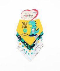 Sada 4 ks barevných žlutozelených slintáčků/šátků BOBÁNEK